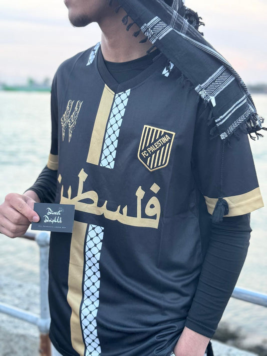 FC Palestina Football T-Shirt (Black/Gold)