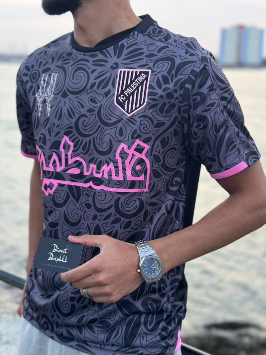 FC Palestina Football T-Shirt (Black/Pink)